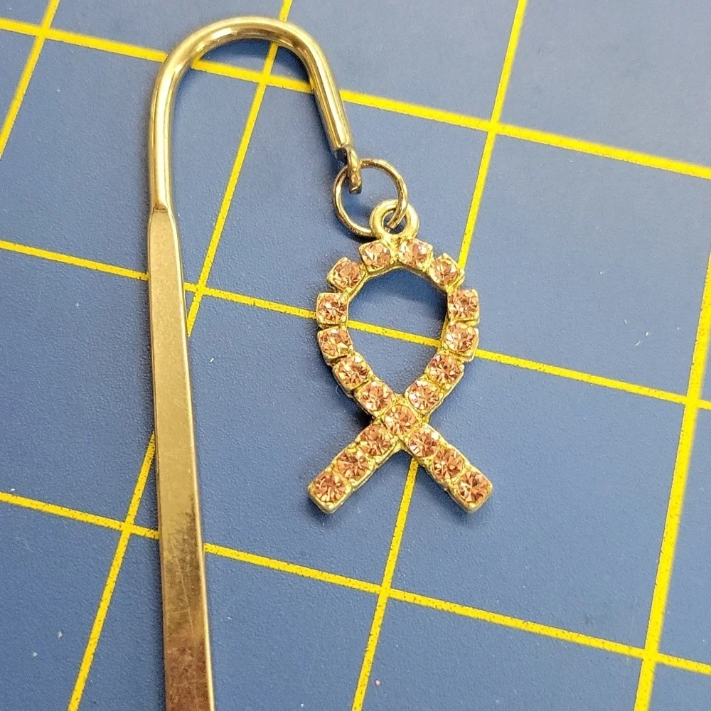 Breast Cancer Awareness Silver Tone Bookmark